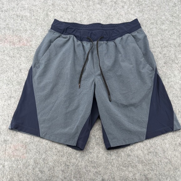 Lululemon Other - Lululemon Mens Athletic Training Shorts Grey Navy Blue Drawstring 9 Inch Inseam